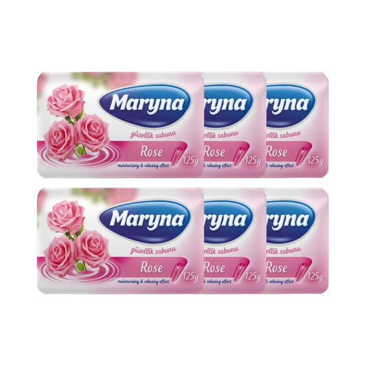 Maryna Ecopack Skin Care Soap Bar Rose - 6Pcs