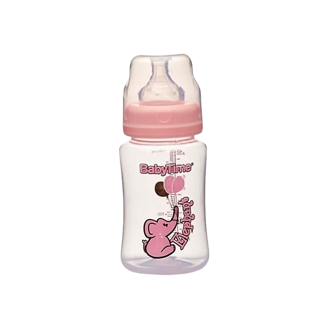 Baby Time Wide Neck Bottle - Pink