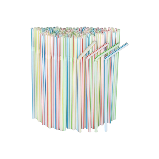 NEW High Quality Bendable Drinking Straws - 100 Pcs