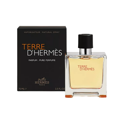 A bottle of Terre d'Hermès Parfum Pure Perfume for Men