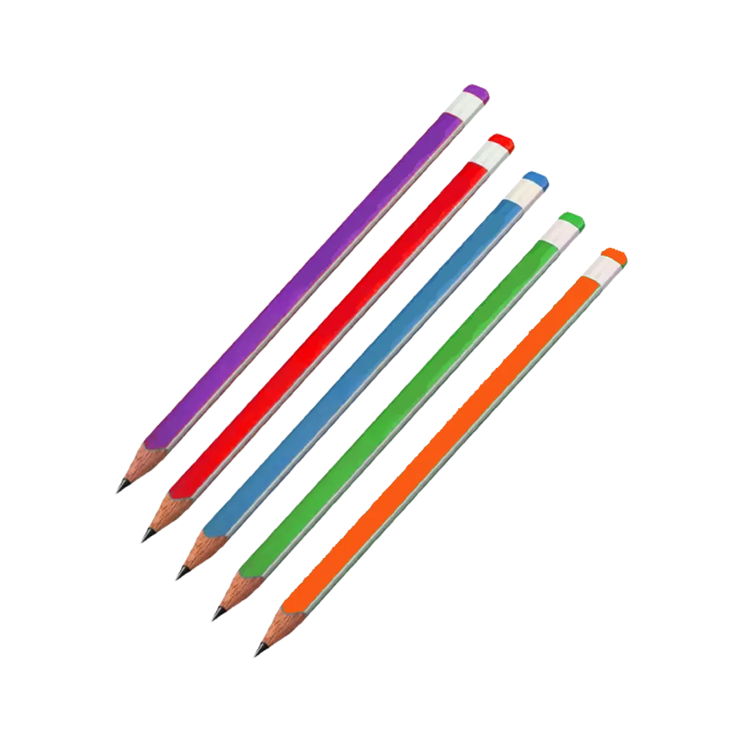 Zidny Junior Triangular Grip Pencils with Eraser - 1 Pc