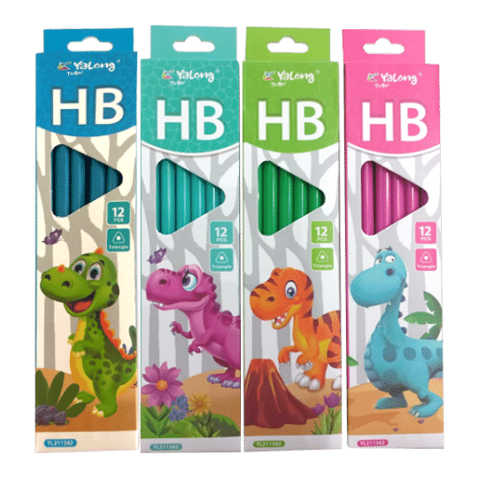 Yalong HB Triangle Pencils - 12 Pcs Pack